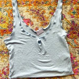 Light baby blue crop top